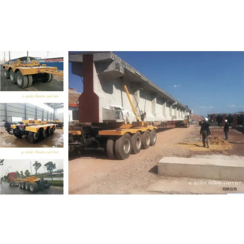 12,4m de trailer semi-de-eixo de 3 eixos